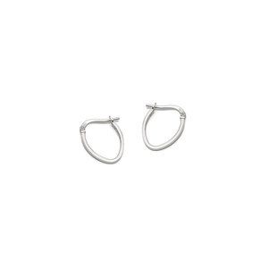 LILI. Sterling silver oval sleeper earrings